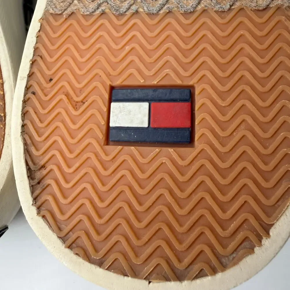 Tommy Hilfiger Patchwork Madras Plaid Slip On Sneakers Mens 10.5 Prep Coastal